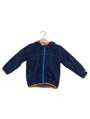 Vorschaubild 1 von Kinder Leichte Jacke Gr. 92 Blau Orange Kapuze Sportlich