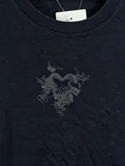Vorschaubild 2 von Damen T-Shirt Schwarz Gr. 38 M Print Casual Baumwolle