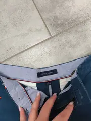 Vorschaubild 3 von Shorts Herren W32 Blau Chino Flaggen Stickerei Baumwolle