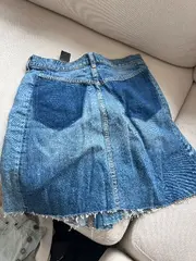 Vorschaubild 2 von Jeansrock Damen Minirock Blau Gr. S 36 Baumwolle Knopfleiste Freizeit
