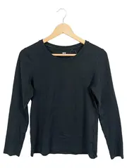 Vorschaubild 1 von Langarmshirt Damen Gr. 38/M Basic Schwarz Baumwolle