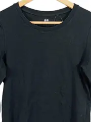 Vorschaubild 3 von Langarmshirt Damen Gr. 38/M Basic Schwarz Baumwolle