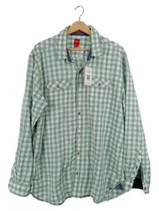 Vorschaubild 1 von Herren Freizeithemd Kariert Grün Weiß Gr. XL Regular Fit