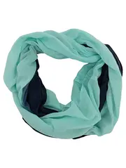 Vorschaubild 1 von Damen Schlauchschal Türkis Navy Blau Loopschal Tuch