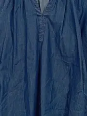 Vorschaubild 4 von Damen Bluse Jeansoptik Tunika Gr. 38 Blau 3/4-Arm Casual