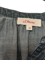 Vorschaubild 6 von Damen Bluse Jeansoptik Tunika Gr. 38 Blau 3/4-Arm Casual