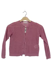 Vorschaubild 1 von Strickjacke Mädchen 128/134 Rosa Lochmuster Cardigan