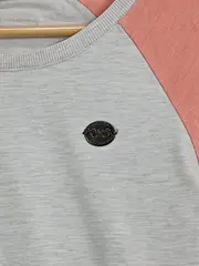 Vorschaubild 3 von Damen Pullover Sweatshirt Gr. S Grau Rosa Raglan Casual