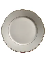 Vorschaubild 1 von Platzteller Porzellan Oval Gewellt Weiß Klassisch 24cm