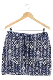 Vorschaubild 1 von Damen Minirock Gr. 40 L Blau Ethno Muster Urban Vintage