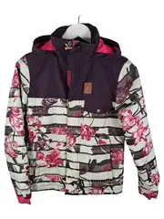 Vorschaubild 1 von Mädchen Skijacke Gr. 152 Blumen Winterjacke 10K Wasserdicht