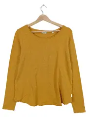 Vorschaubild 1 von Langarmshirt Damen Gr. S Gelb Melange Baumwolle Casual Freizeit