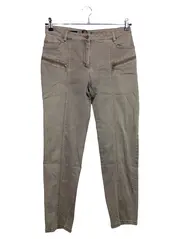 Vorschaubild 1 von Damen Stoffhose Gr. 40 L Grau Klassisch Elegant Reißverschluss