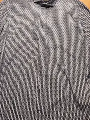 Vorschaubild 7 von Business Hemd Herren Langarm mit Muster Blau Gr. 44