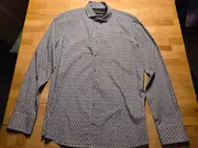 Vorschaubild 1 von Business Hemd Herren Langarm mit Muster Blau Gr. 44