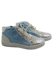 Vorschaubild 1 von Damen Sneaker High Top Blau Silber Metallic Gr. 39 High-Top