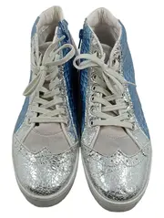 Vorschaubild 2 von Damen Sneaker High Top Blau Silber Metallic Gr. 39 High-Top