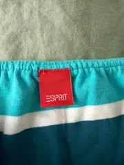 Vorschaubild 3 von Sommerkleid Damen Gr. 38 Trägerlos Gestreift Blau Maritim