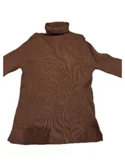 Vorschaubild 2 von Rollkragenpullover Rippstrick Kinder Gr. 152 Braun Langarm