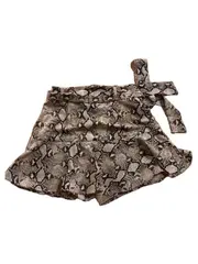 Vorschaubild 2 von Basic Damen Minirock Schlangenmuster Beige Gr. XS Animal Print