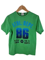 Vorschaubild 6 von Jungen T-Shirt Kurzarm Grün Schriftzug Logo Print Gr. 146 Freizeit