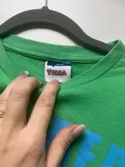 Vorschaubild 7 von Jungen T-Shirt Kurzarm Grün Schriftzug Logo Print Gr. 146 Freizeit