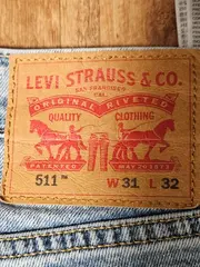 Vorschaubild 4 von 511 Herren Jeans Slim Fit W31 L32 Hellblau Light Wash Denim