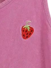 Vorschaubild 4 von Mädchen Top Rosa Gr. 164 Erdbeere Stickerei Baumwolle Ärmellos