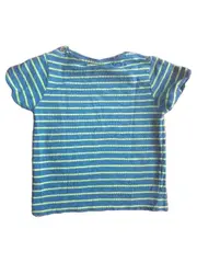Vorschaubild 5 von Kinder T-Shirt Gr. 92 gestreift Blau Grün Kurzarm Jungen
