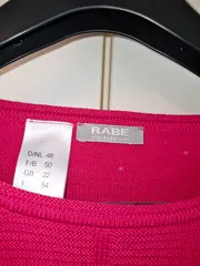 Vorschaubild 3 von Damen Pullover Gr. 48 Pink Rippstrick Baumwolle Langarm