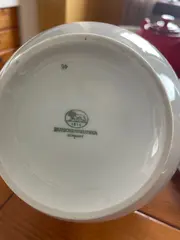 Vorschaubild 3 von Kaffeekanne Porzellan Blumenmuster Weiß Blau 23cm mit Deckel