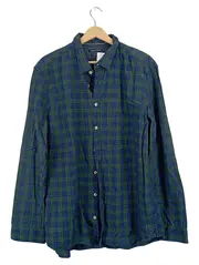 Vorschaubild 2 von Herren Freizeithemd Kariert Grün Blau Gr. XXL Baumwolle