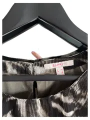 Vorschaubild 2 von Damen Bluse Animal Print Gr. 34 XS Langarm schwarz beige