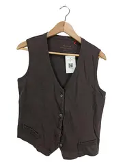 Vorschaubild 1 von Damen Anzugweste Gr. 44/XXL Braun Baumwolle Casual Freizeit