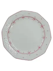 Vorschaubild 1 von Frühstücksteller 17 cm Porzellan Weiß Rotes Muster Klassisch