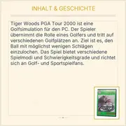 Vorschaubild 4 von EA Sports Tiger Woods PGA Tour 2000 Golfsimulation Computerspiel PC Deutsch