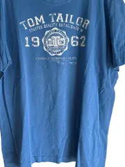 Vorschaubild 3 von Herren T-Shirt Blau Gr. XL Casual Logo-Print