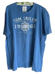 Vorschaubild 1 von Herren T-Shirt Blau Gr. XL Casual Logo-Print