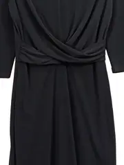Vorschaubild 3 von Damen Etuikleid Gr. 34;XS Schwarz Elegant mit Raffungen