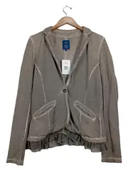 Vorschaubild 1 von Sweatjacke Damen Grau Gr. 38 M Langarm Baumwolle Casual