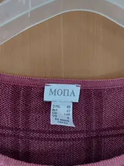 Vorschaubild 5 von Damen Pullover Gr. 40 L Rot Kariert Casual Langarm