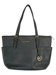 Vorschaubild 1 von Henkeltasche Damen Schwarz Leder Elegant Business Tote 38cm