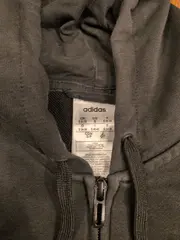 Vorschaubild 3 von Sweatjacke Damen Gr. 36-38 S Grau Kapuze Reißverschluss Linear