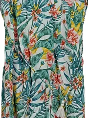 Vorschaubild 3 von Damen Freizeitkleid Gr. 34 Blumenmuster Mehrfarbig Casual