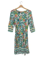 Vorschaubild 1 von Damen Freizeitkleid Gr. 34 Blumenmuster Mehrfarbig Casual