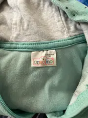Vorschaubild 3 von Baby Overall Strampler Türkis Gr. 50 Kapuze Pinguin Punkte