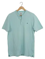 Vorschaubild 1 von Herren Poloshirt Türkis Gr. 50/L Baumwolle Casual