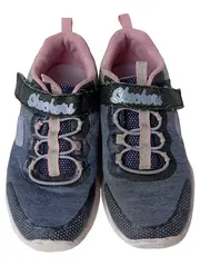 Vorschaubild 2 von Sneaker low Kinder Mädchen Gr. 31 Blau Pink Glitzer Klettverschluss