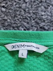 Vorschaubild 4 von Damen Pullover Grün L Strukturmuster 3/4-Arm Freizeit