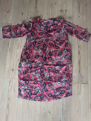 Vorschaubild 3 von Freizeitkleid Damen Rot Gr. 36/S Viskose Blumenmuster Casual